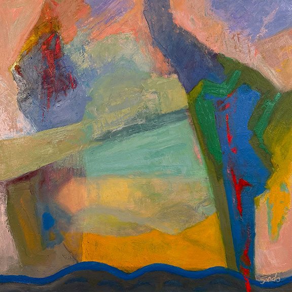 Waves and Edges, 24 x 24, Oil Painting