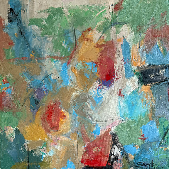 Dancing, 12 x 12, Oil Painting